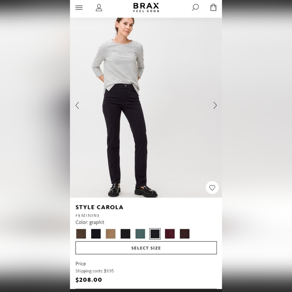 Brax feel good Carola Spo Mtwa 5 pocket sateen shape and fit trousers Size 32/32 - Picture 6 of 6